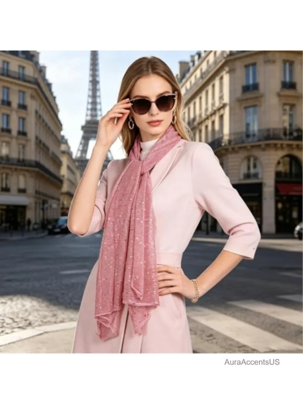 Sequin Bandana Gold Sheer Square Scarf Evening Dresses Hijab Wrap